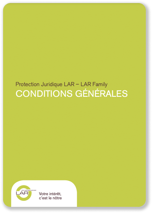 conditions générales protection juridique lar family